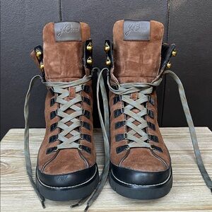 J. Crew Women’s Suede and Leather Lace-Up Boots